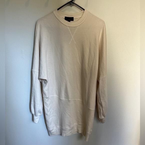 NWT! Michael Costello x REVOLVE Sweatshirt Mini Dress in Cream - Size M - Picture 5 of 7